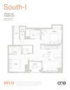 South- I Floor Plan South- I Floor Plan at BLVD Beltline, Calgary, Alberta